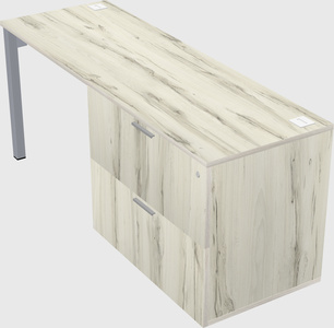 Desk with file cabinet