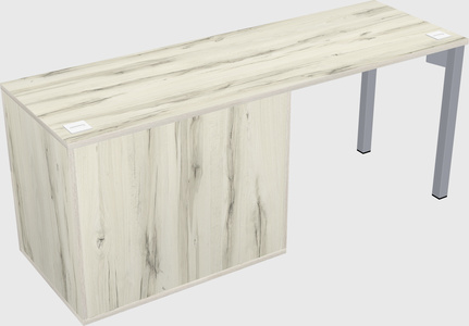 Desk with file cabinet