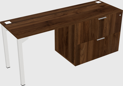 Desk With File Cabinet