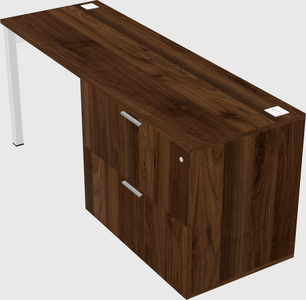 Desk with file cabinet
