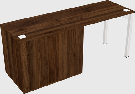 Desk with file cabinet