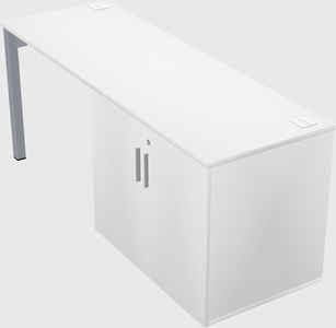 Desk with storage cabinet