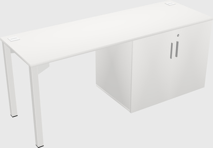 Desk with storage cabinet