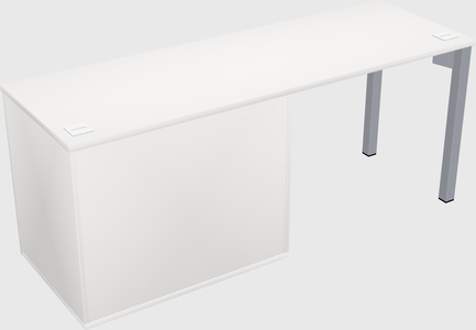 Desk with storage cabinet