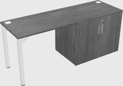 Desk with storage cabinet