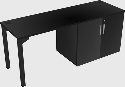Desk With Storage Cabinet