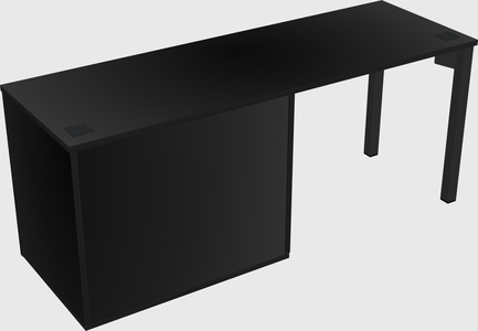 Desk with storage cabinet