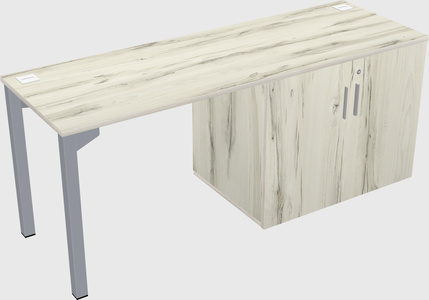 Desk with storage cabinet