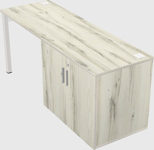 Desk with storage cabinet