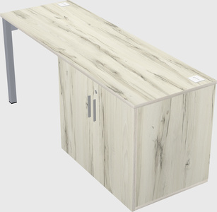 Desk with storage cabinet