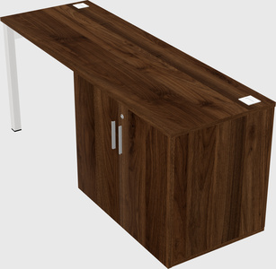 Desk with storage cabinet