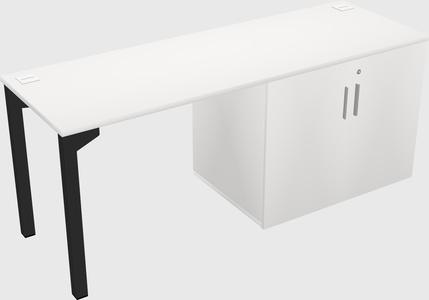 Desk with storage cabinet