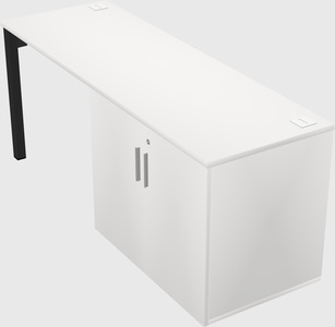 Desk with storage cabinet