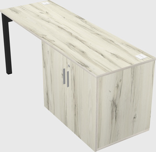 Desk with storage cabinet