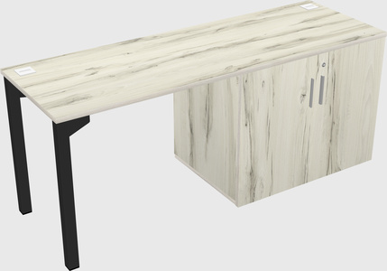 Desk with storage cabinet