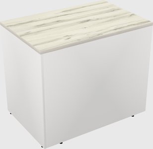 Desk return - wooden base