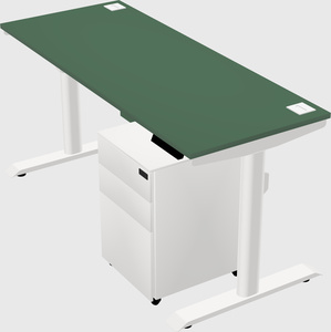 Dual motor electric desk