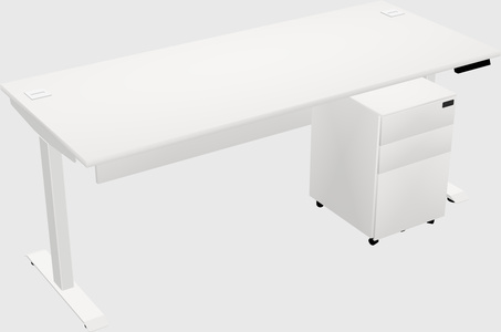 Single motor electric desk