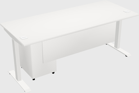 Single motor electric desk
