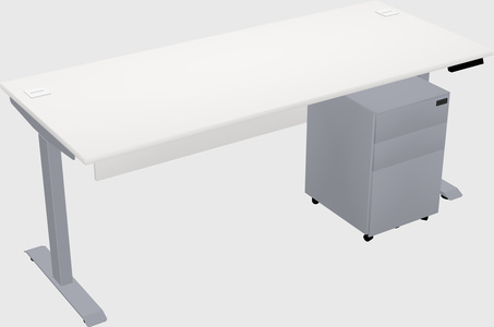 Single motor electric desk
