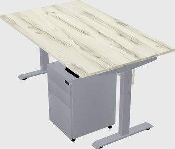 Single motor electric desk