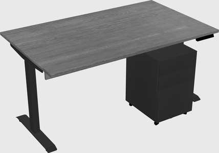 Single motor electric desk