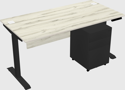 Single motor electric desk