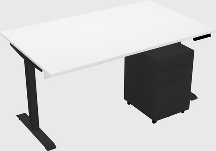 Single motor electric desk