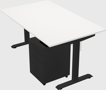 Single motor electric desk