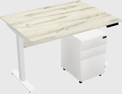 Single motor electric desk