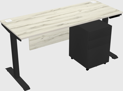 Single motor electric desk