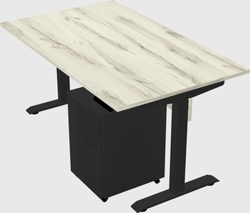 Single motor electric desk