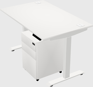 Single motor electric desk