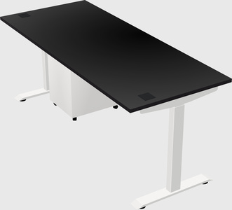 Single motor electric desk