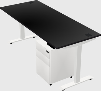 Single motor electric desk