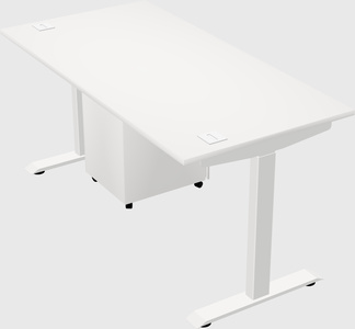 Single motor electric desk