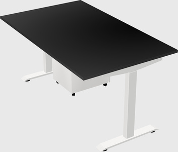 Single motor electric desk