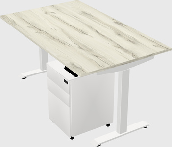 Single motor electric desk