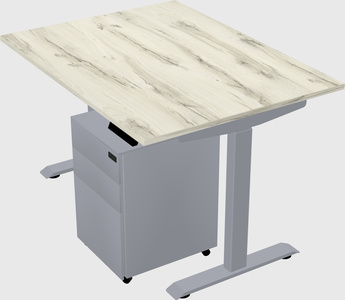 Single motor electric desk