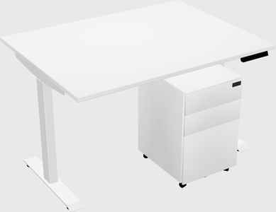 Single motor electric desk