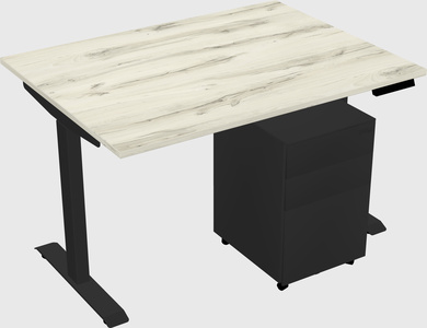 Single motor electric desk