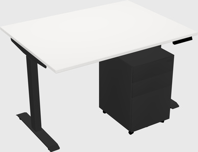 Single motor electric desk