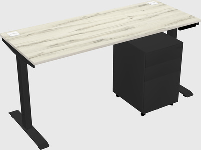 Single motor electric desk
