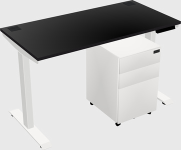 Single motor electric desk