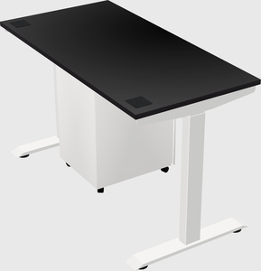 Single motor electric desk