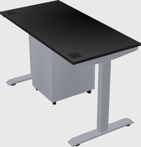 Single motor electric desk