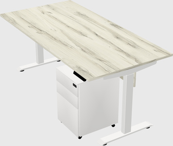 Single motor electric desk
