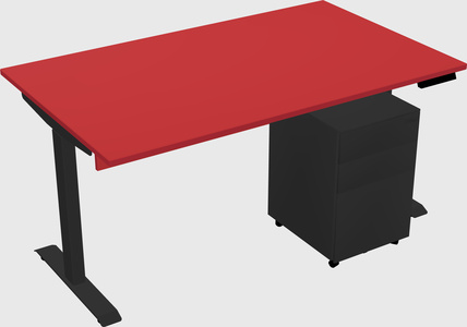 Single motor electric desk