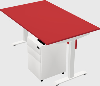 Single motor electric desk