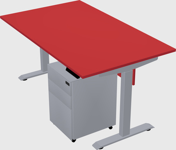 Single motor electric desk